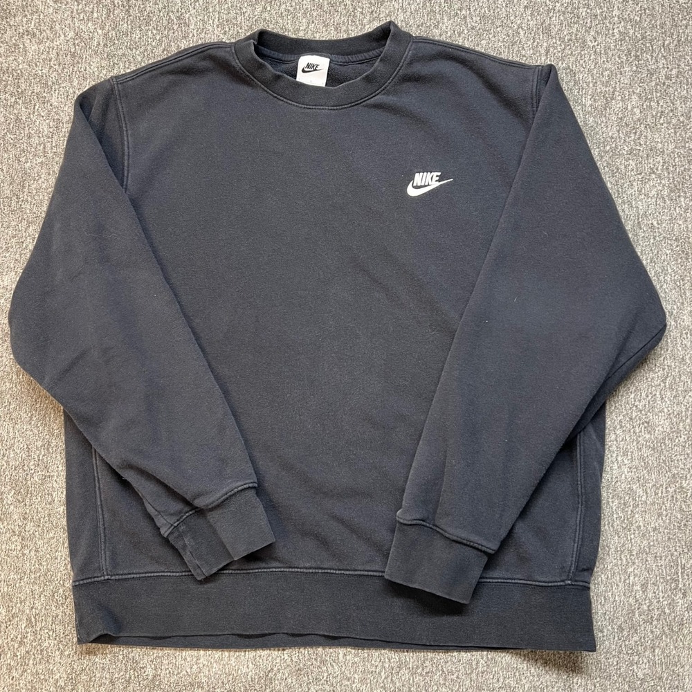 Nike Sportswear‎ Club Fleece Crewneck Sweatshirt Black BV2662-010 Mens Large